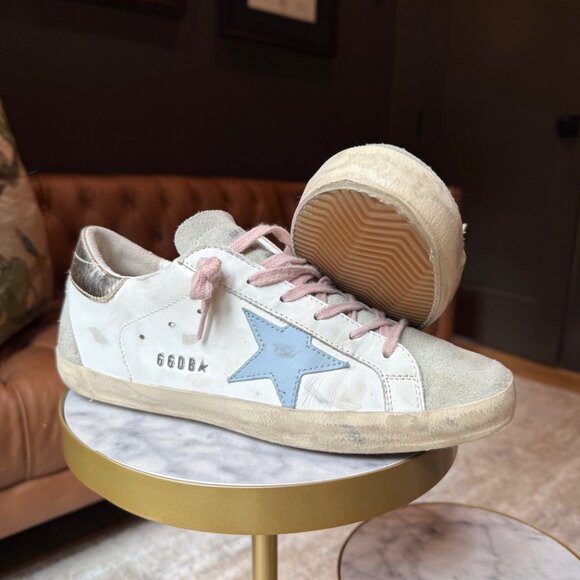 SOLD! AUTHENTIC * GOLDEN GOOSE * Barely Worn Super Star * Size 10 - Picture 2 of 7